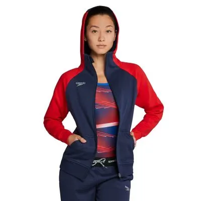 Jersey Diving Academy _SPEEDO Adult Hooded Warm Up Jacket  Female