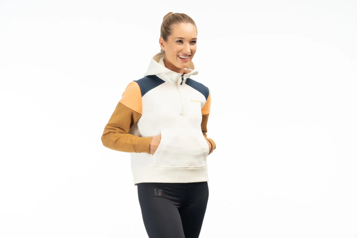 KLIM Womens Huntley Pullover 1/4 Zip Crop Hoodie