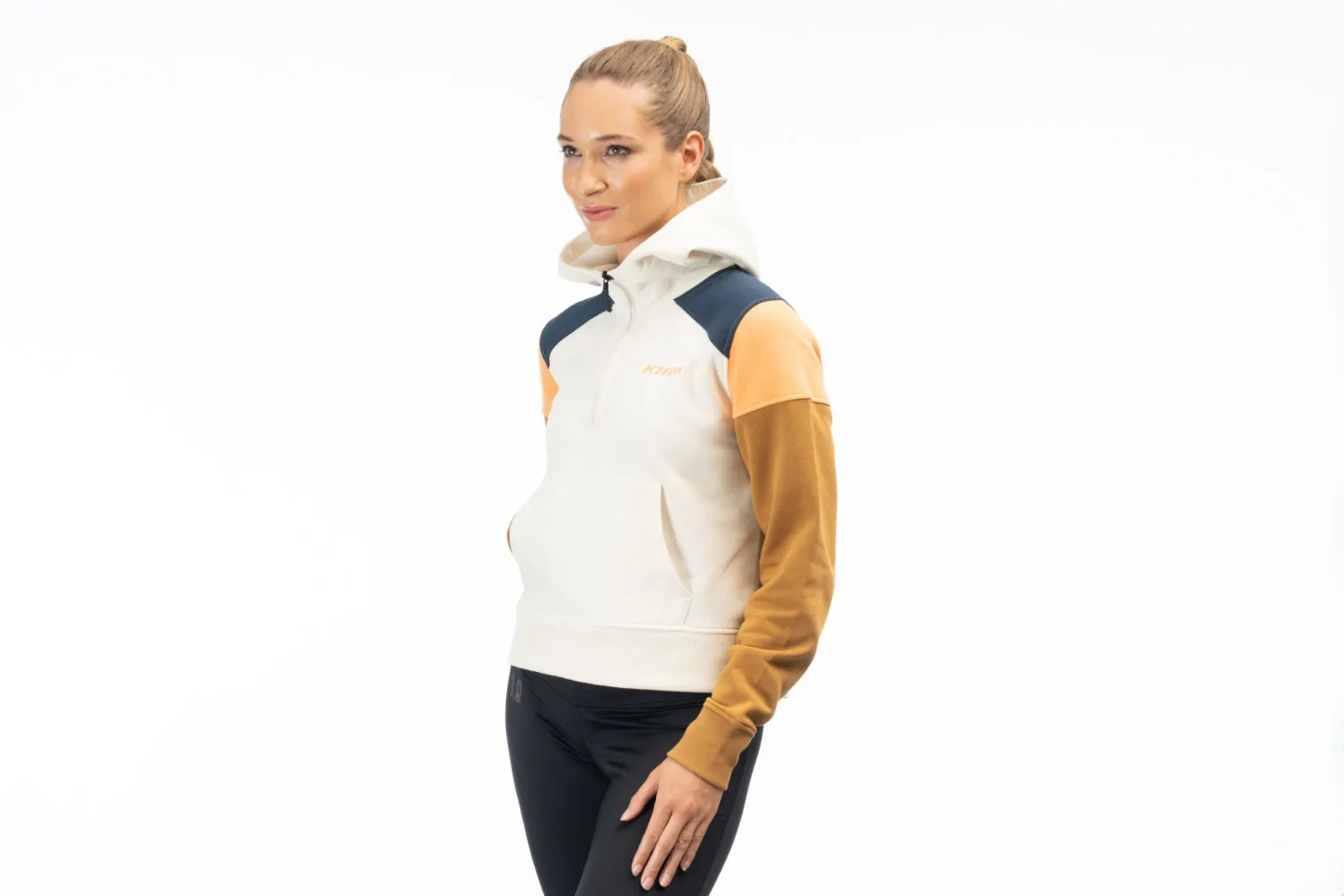 KLIM Womens Huntley Pullover 1/4 Zip Crop Hoodie