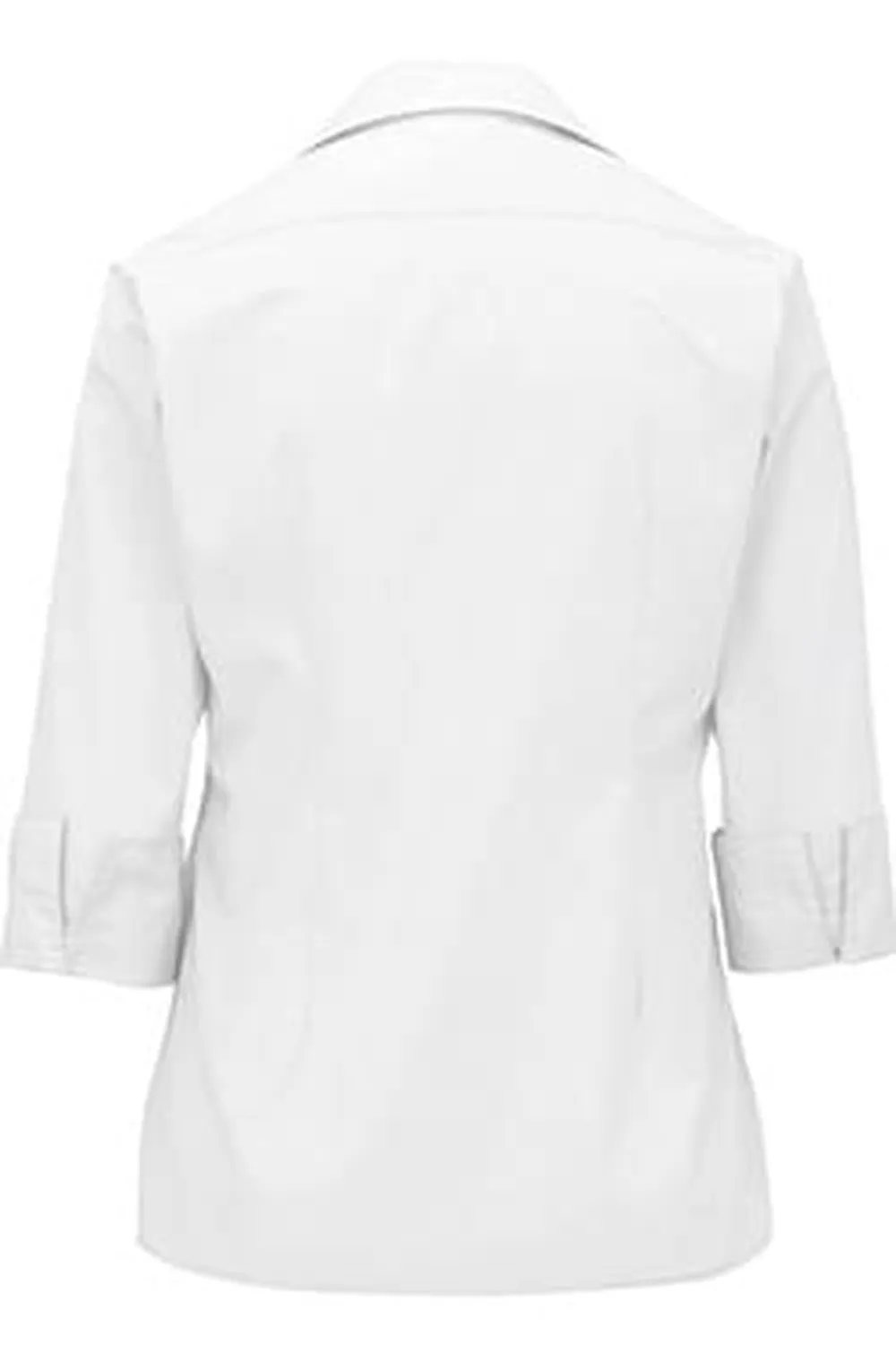 Ladies' 3/4 Sleeve Poplin - White