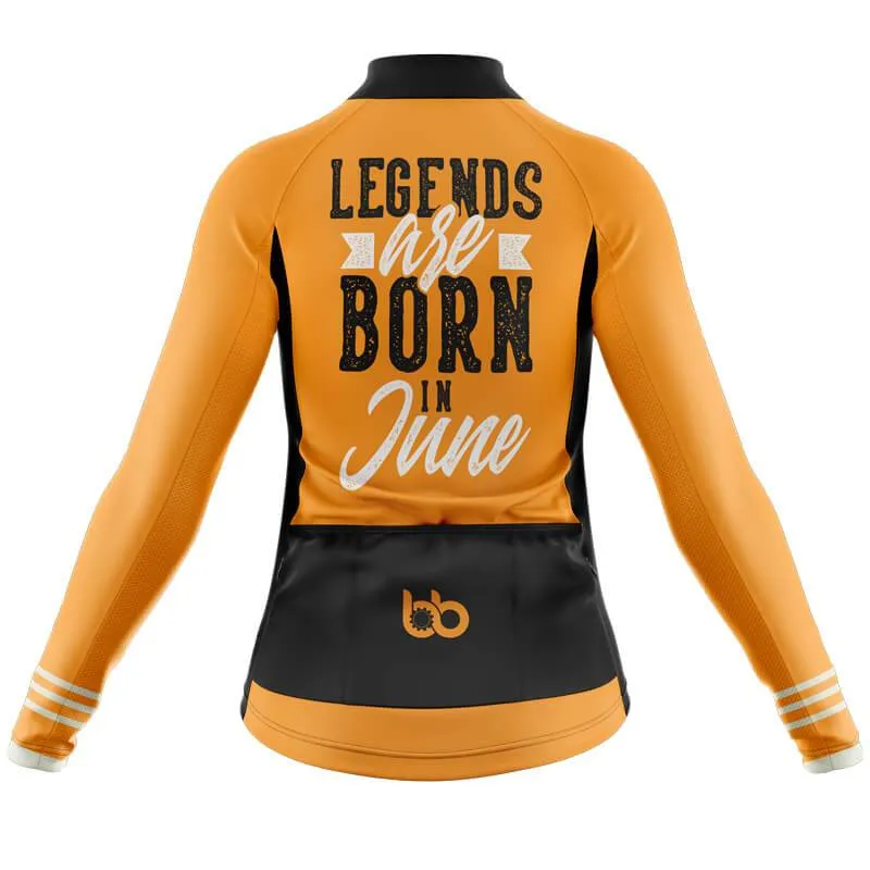 Legends are Born in June Thermal Club Jersey (Orange)