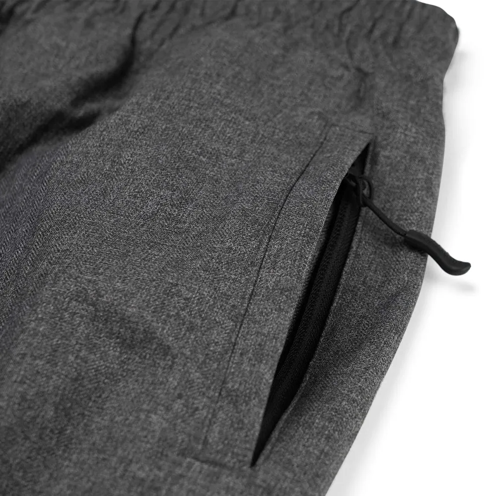 LOGO HERRINGBONE SUPER WIDE VENTILATION PANTS CHARCOAL