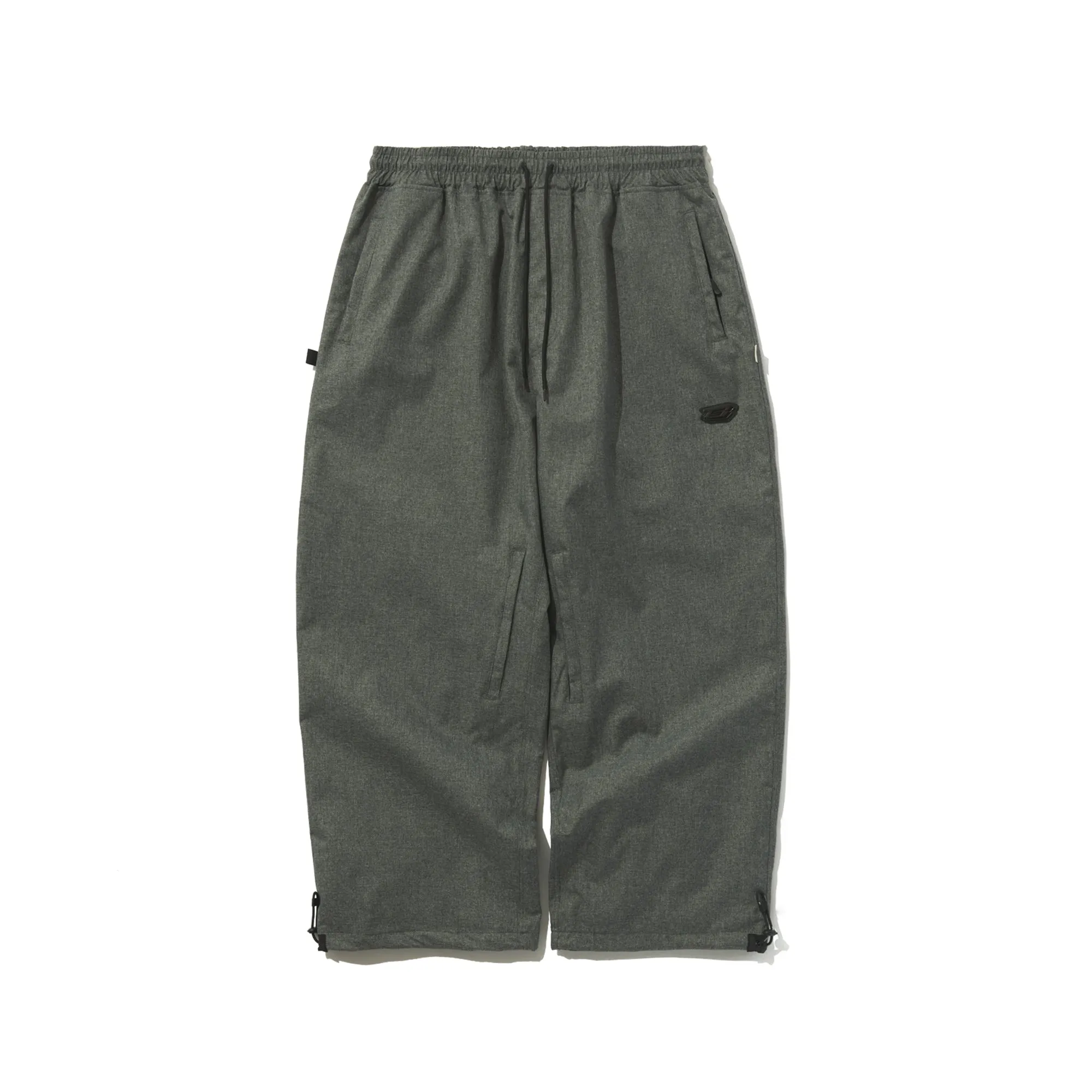 LOGO HERRINGBONE SUPER WIDE VENTILATION PANTS CHARCOAL