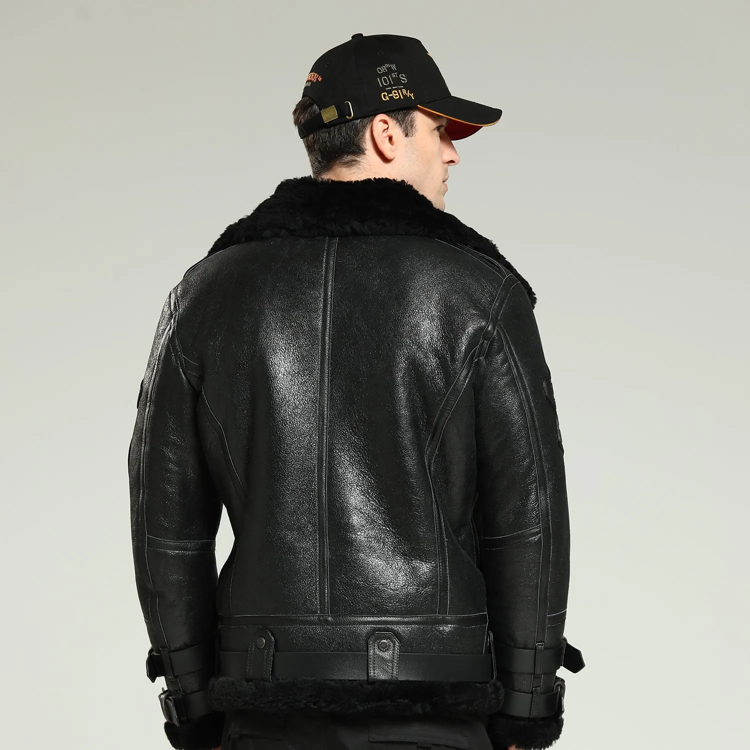 Men's  Black B-3 Sheepskin Jacket