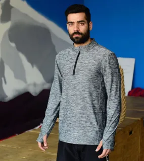 Men's Dry Fit Half Zip Long Sleeve Running T-Shirt