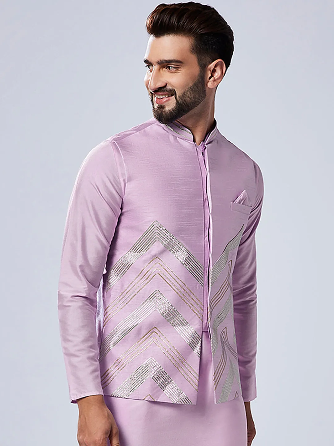 Men's Lavender Only Nehru Jacket