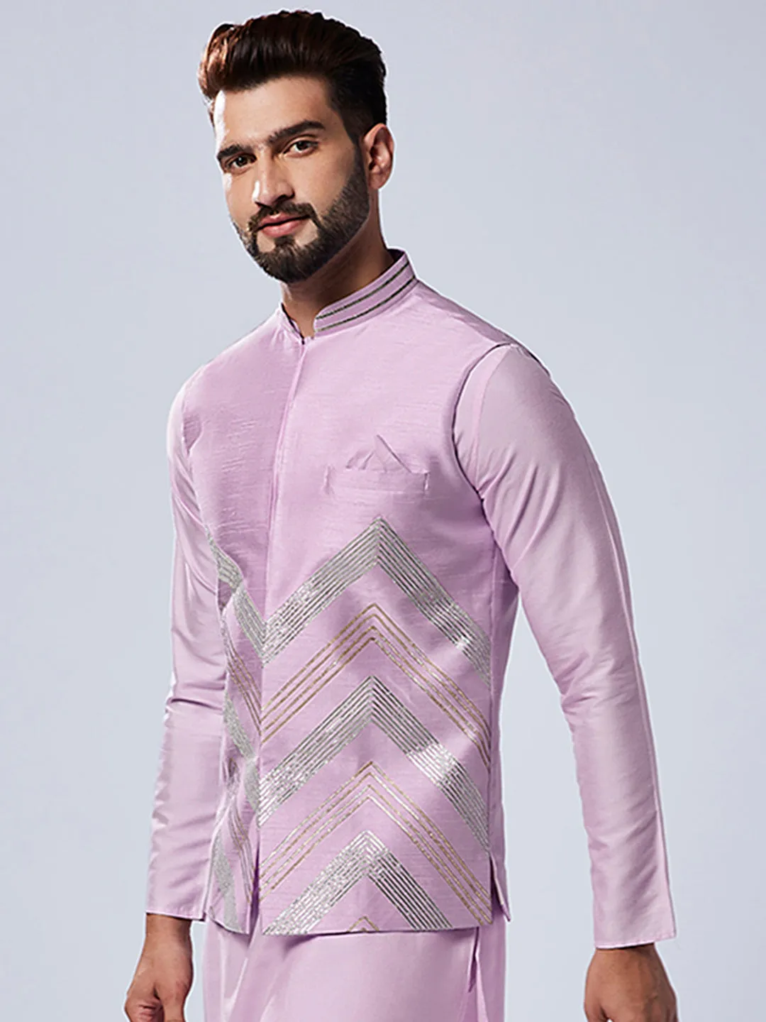 Men's Lavender Only Nehru Jacket