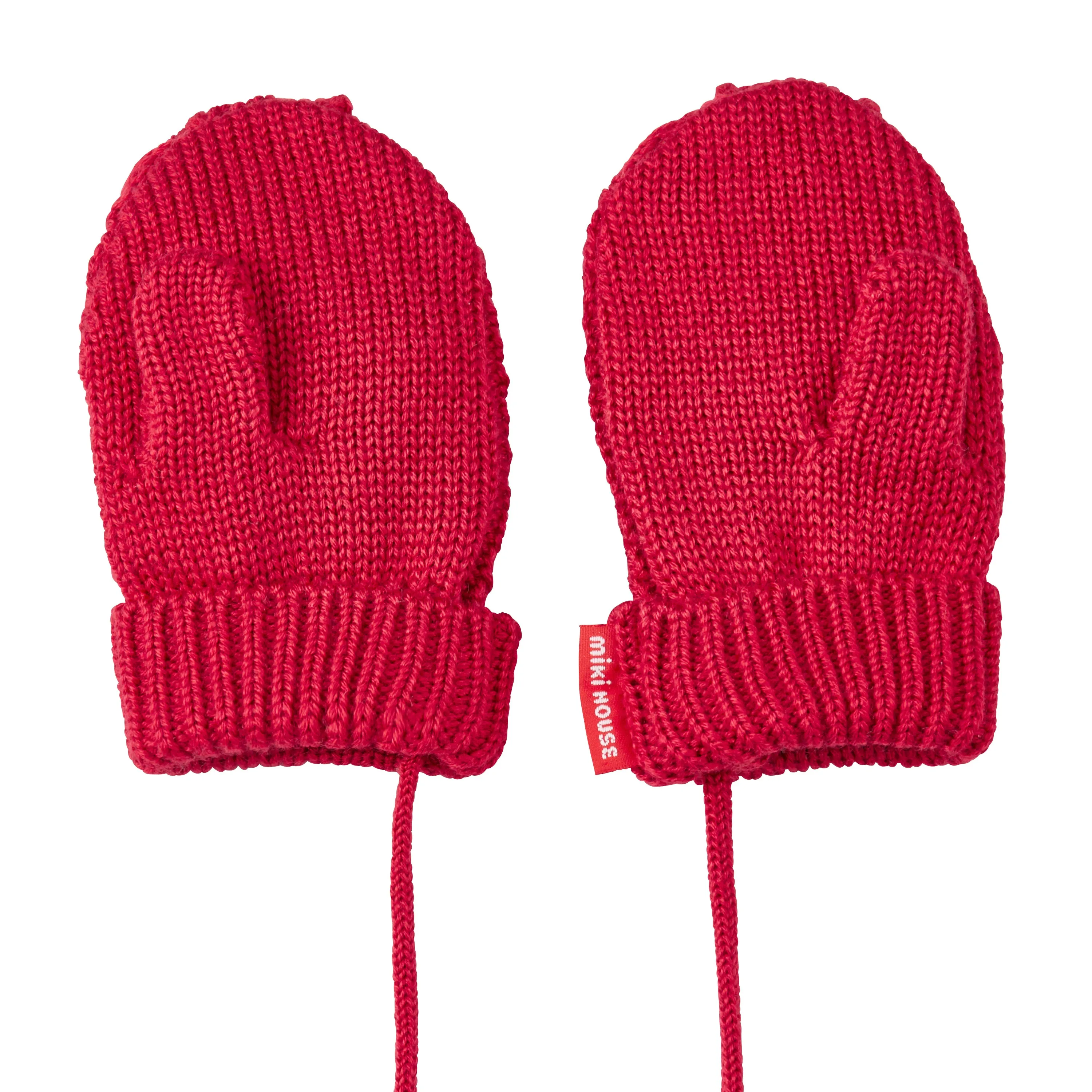 MIKI HOUSE Bear Cable Knit Mittens