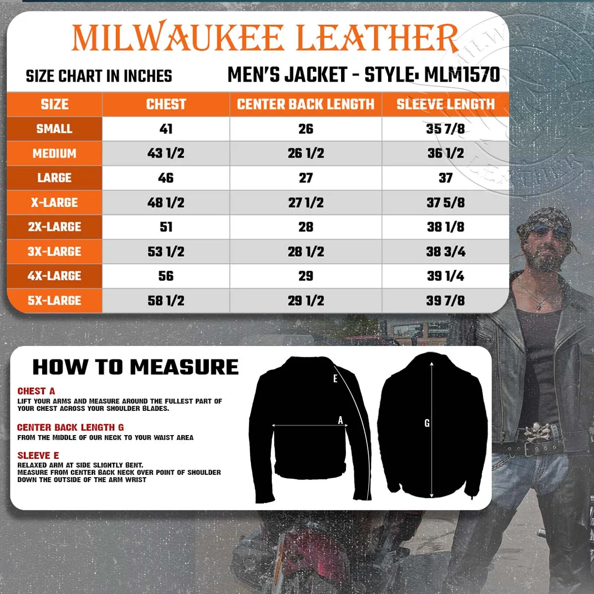 Milwaukee Leather MLM1570 Men’s Black Premium Cowhide Leather Utility Pocket Motorcycle Jacket