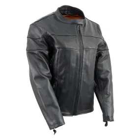 Milwaukee Leather SH7083 Women's Black ‘Euro Racing’ Vented Leather Jacket with Side Stretch