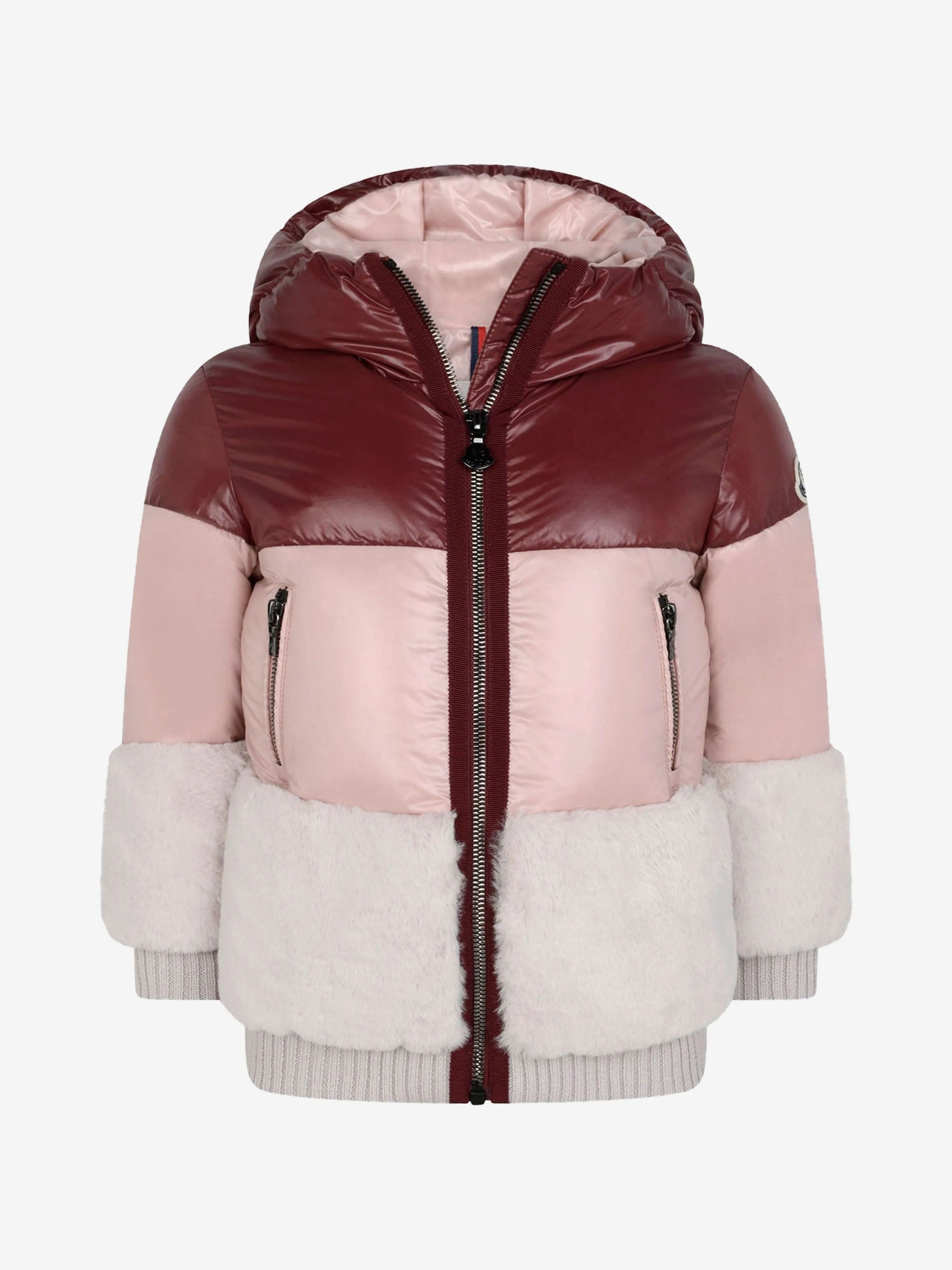 Moncler Girls Down Padded Logo Jacket