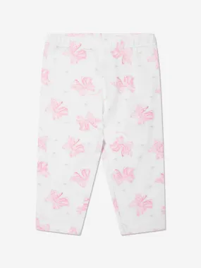 Monnalisa Baby Girls Bow Print Leggings in White