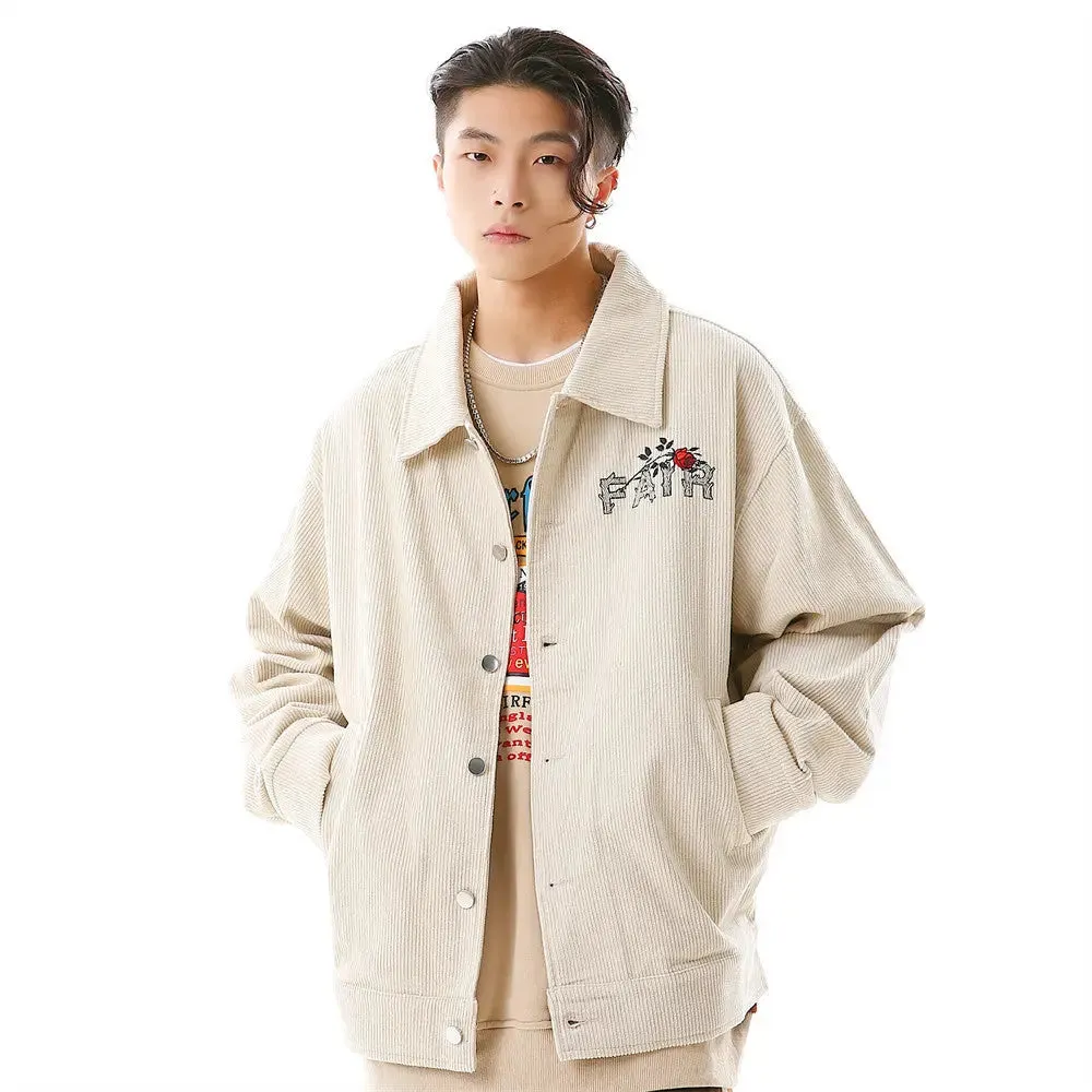 National Tide Rose Embroidered Street Loose Jacket