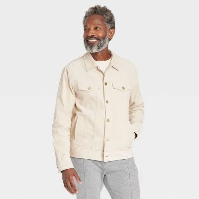 New - Houston White Adult Unisex Button Up Corduroy Trucker Jacket