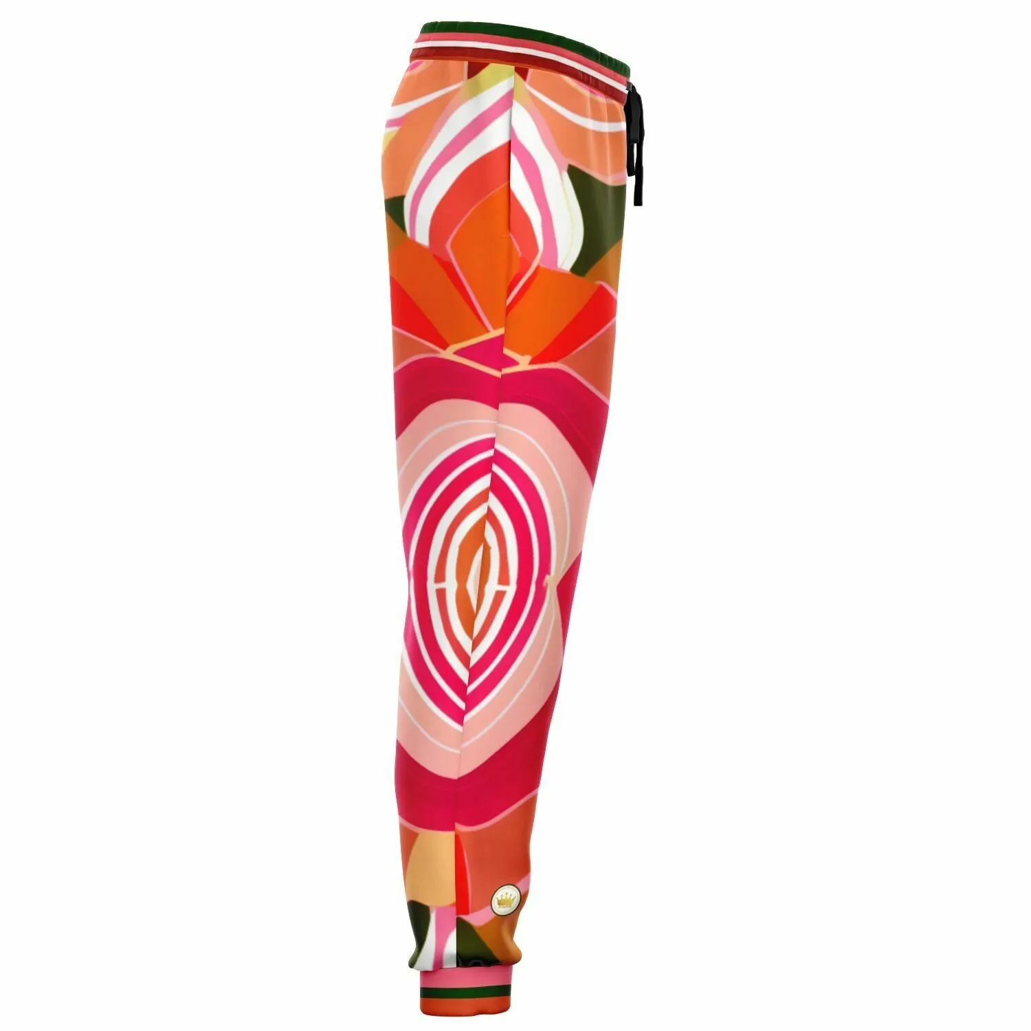 Orange Posie Floral Eco-Poly Unisex Joggers