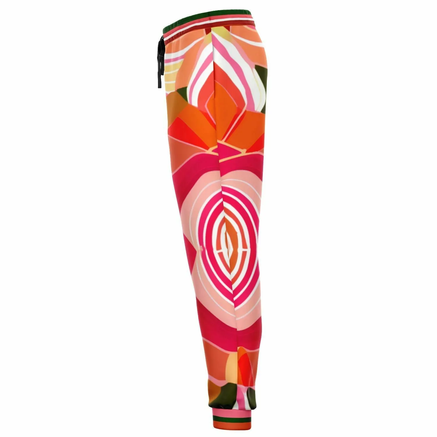 Orange Posie Floral Eco-Poly Unisex Joggers