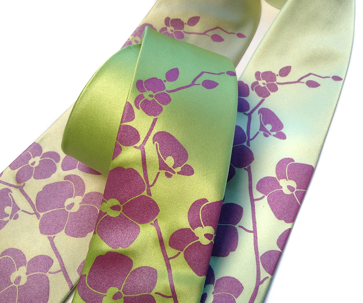 Orchid Flower Necktie