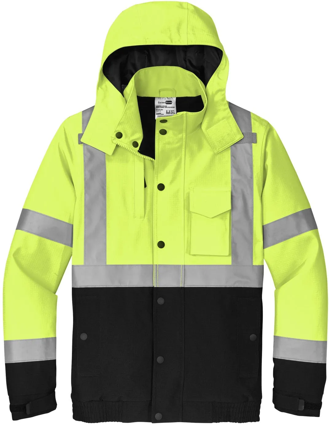 OUTLET-CornerStone ANSI 107 Class 3 Waterproof Insulated Ripstop Bomber Jacket