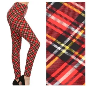 Plaid Printed Leggings