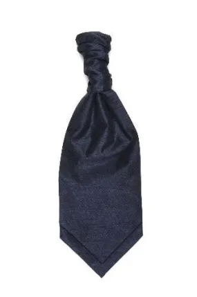 Polyester Shantung Ruche Tie - Navy