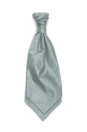 Polyester Shantung Ruche Tie - Sage Green