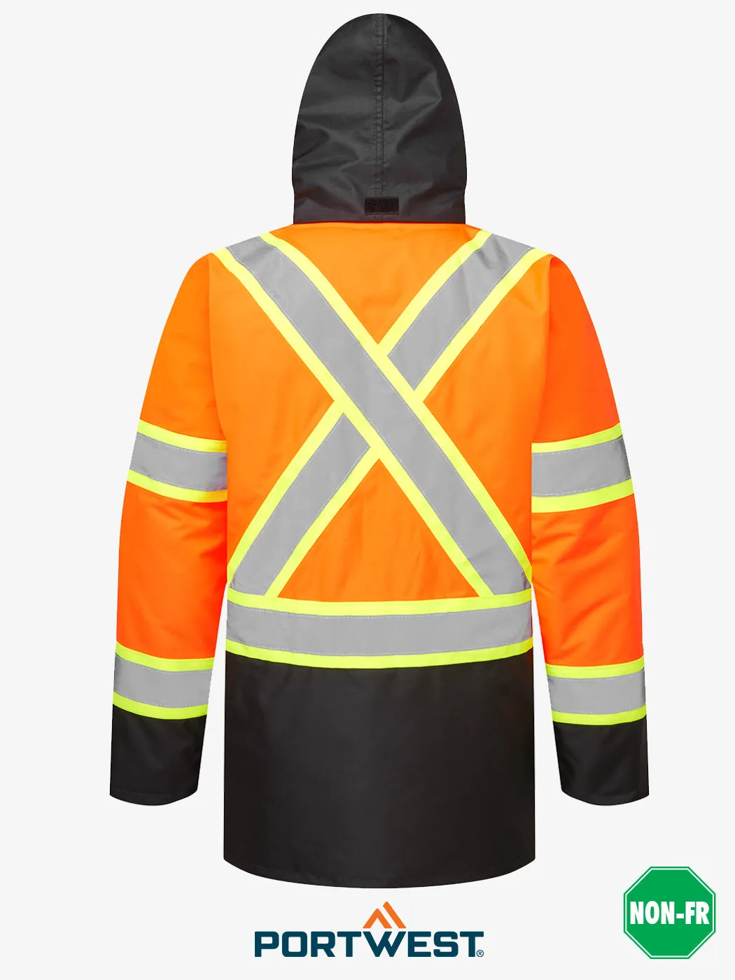 PortWest -  Hi-Vis X Back Contrast Winter Traffic Jacket - CA369