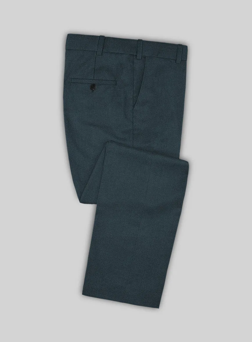 Reda Steel Blue Wool Pants