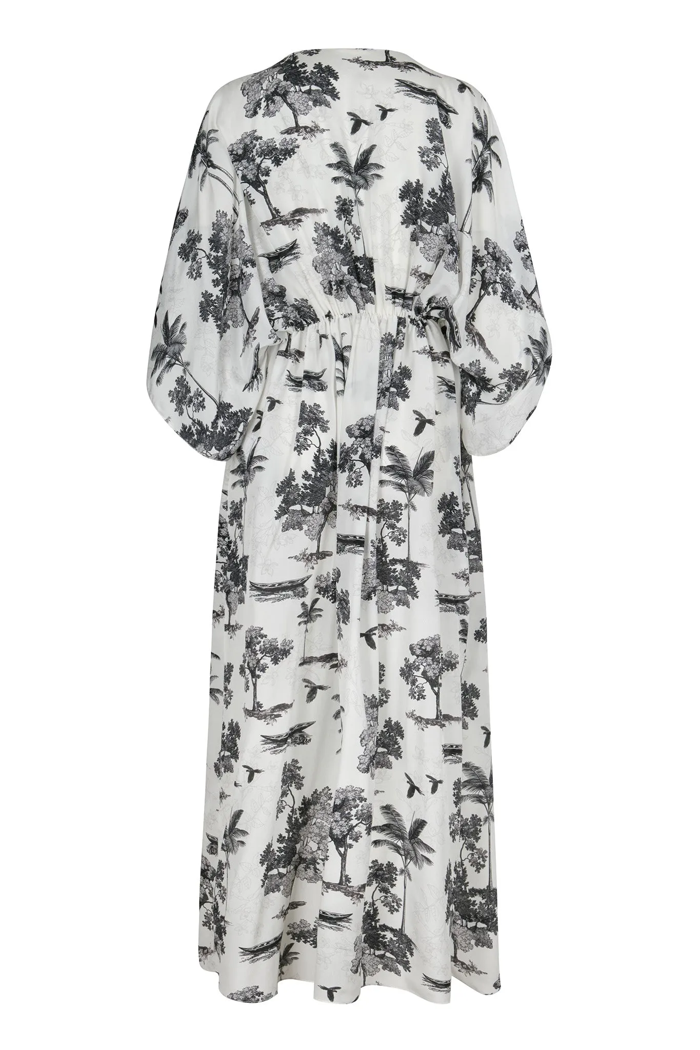 San Cipriano Crepe Chine Tunic / Ivory Trees