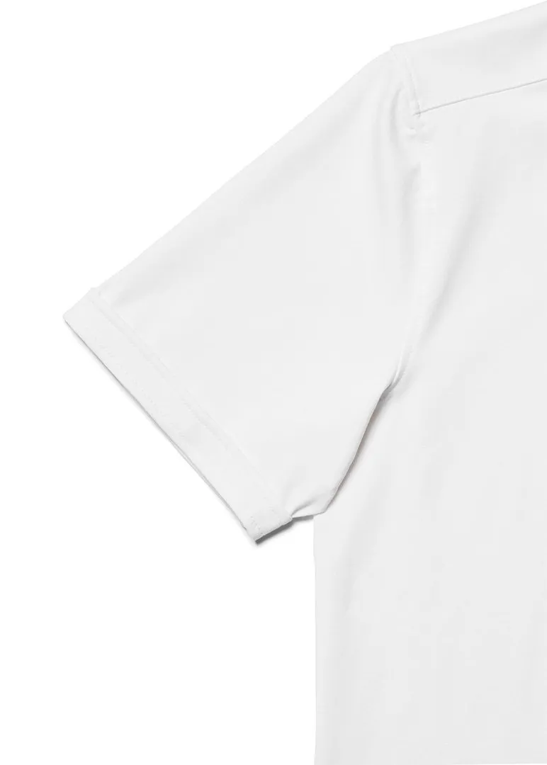 Short-Sleeve Polished Shirt | White