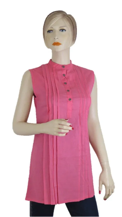 Sleevless Pink Tunic Top