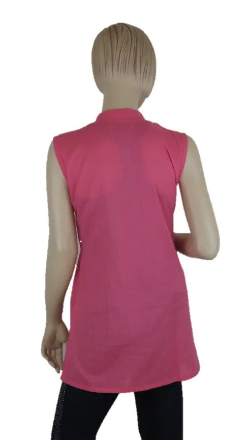 Sleevless Pink Tunic Top