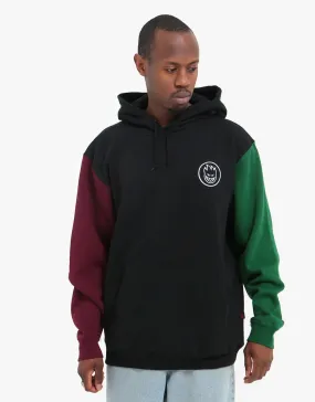 Spitfire Bighead Blocked Pullover Hoodie - Black/Maroon/Dark Green