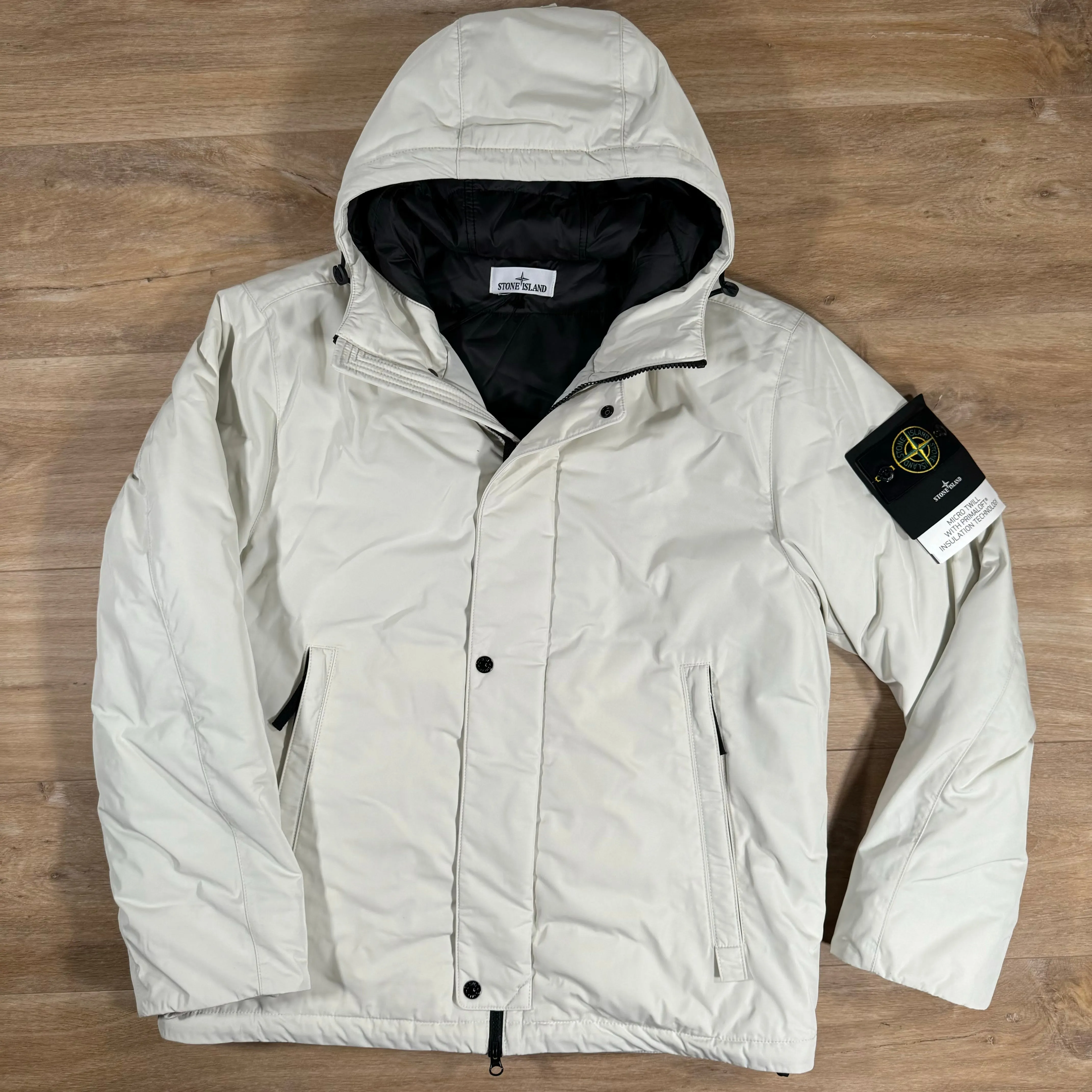 Stone Island Polyester Micro Twill Jacket in Plaster