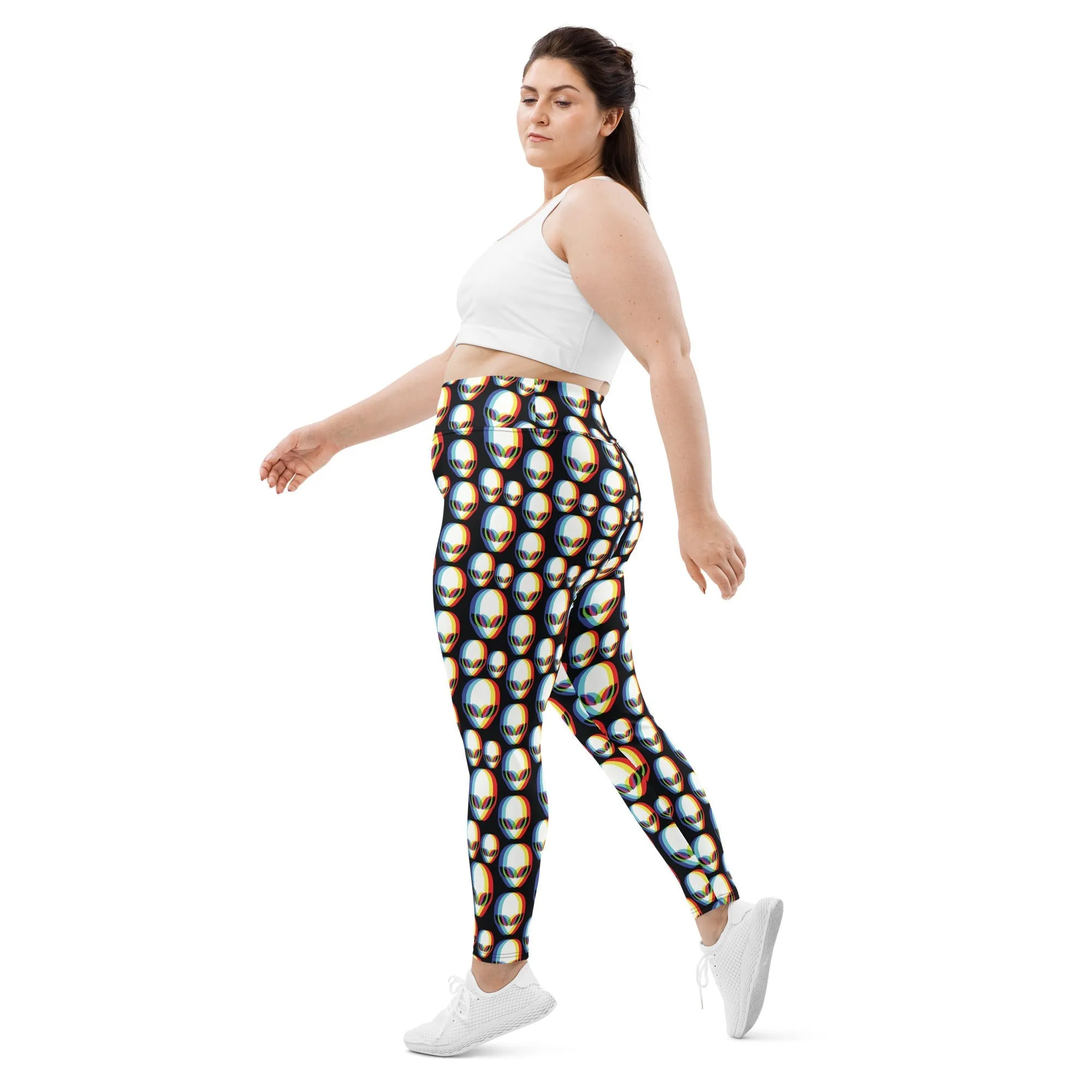 Trippy Alien Plus Size Leggings