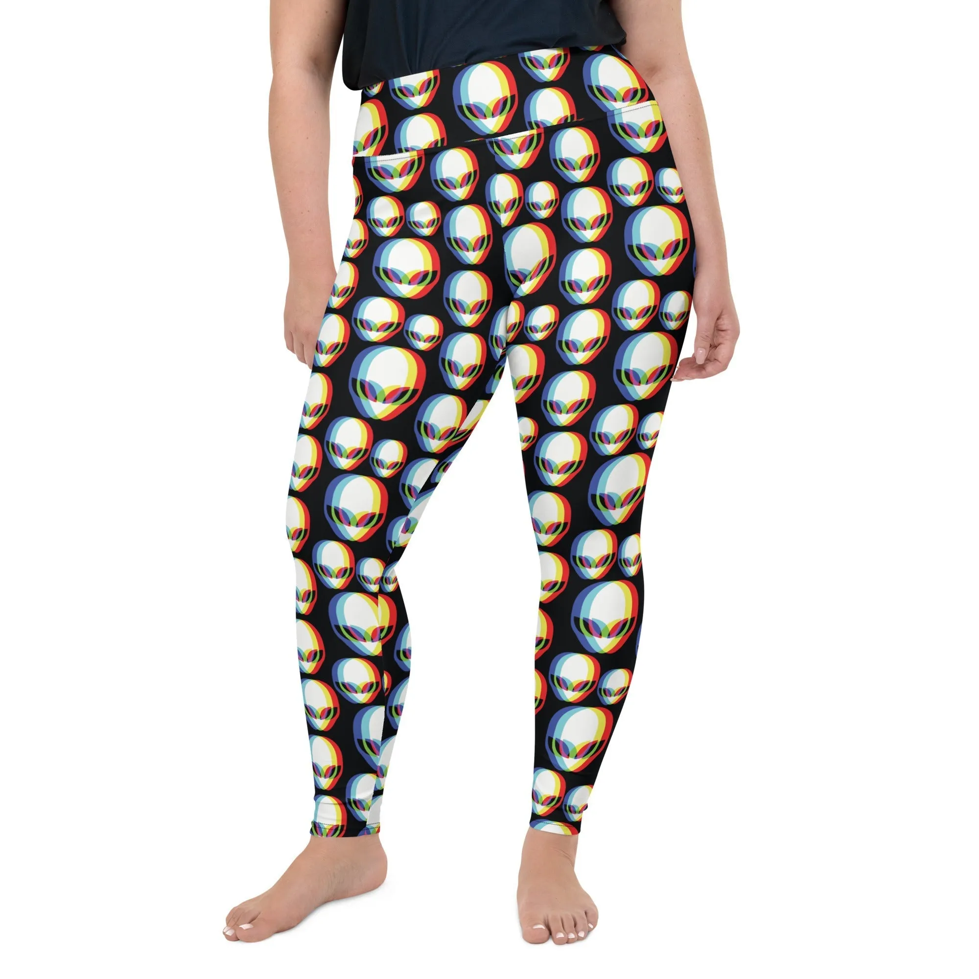 Trippy Alien Plus Size Leggings