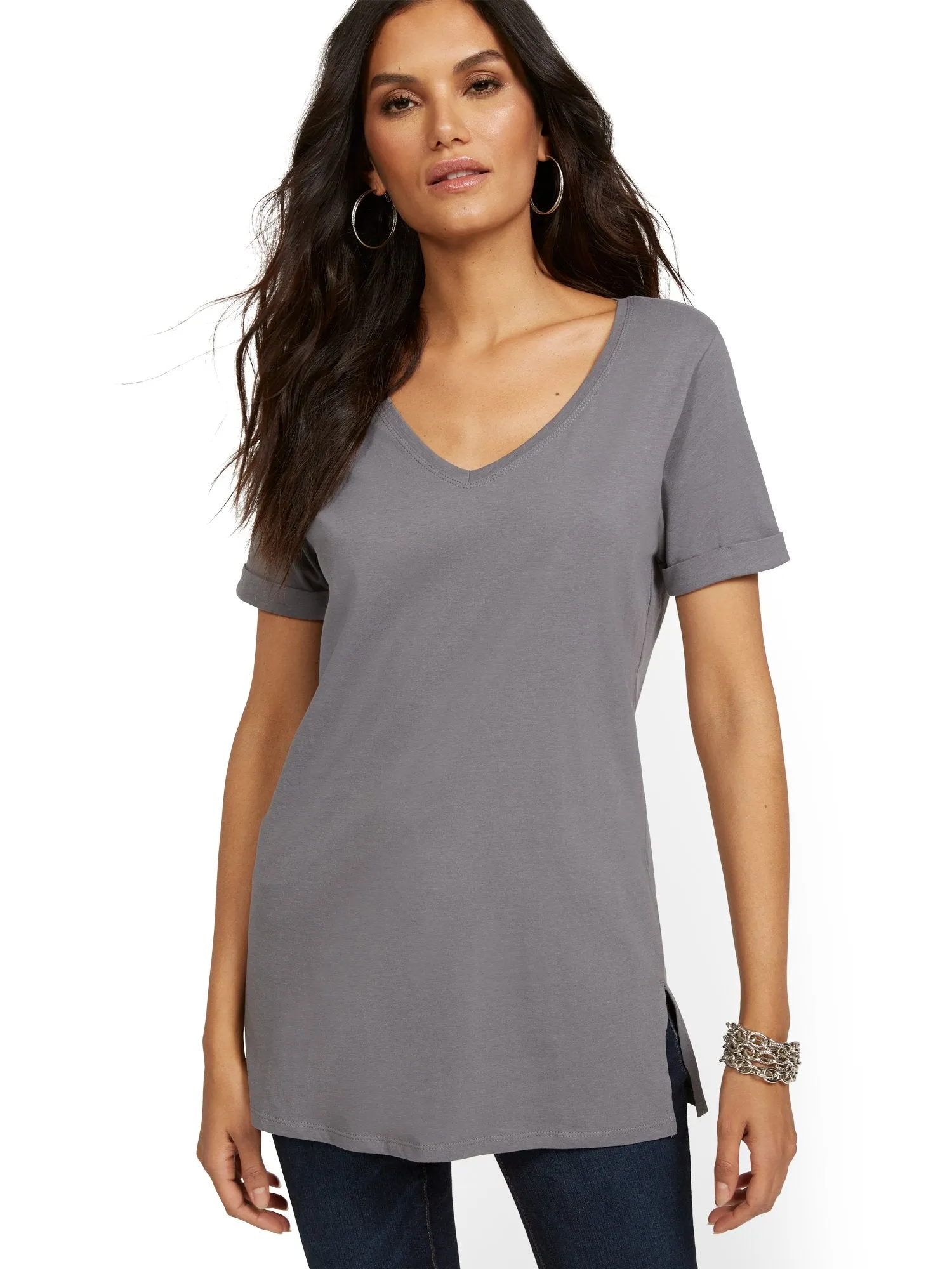 V-Neck Perfect Tunic Tee