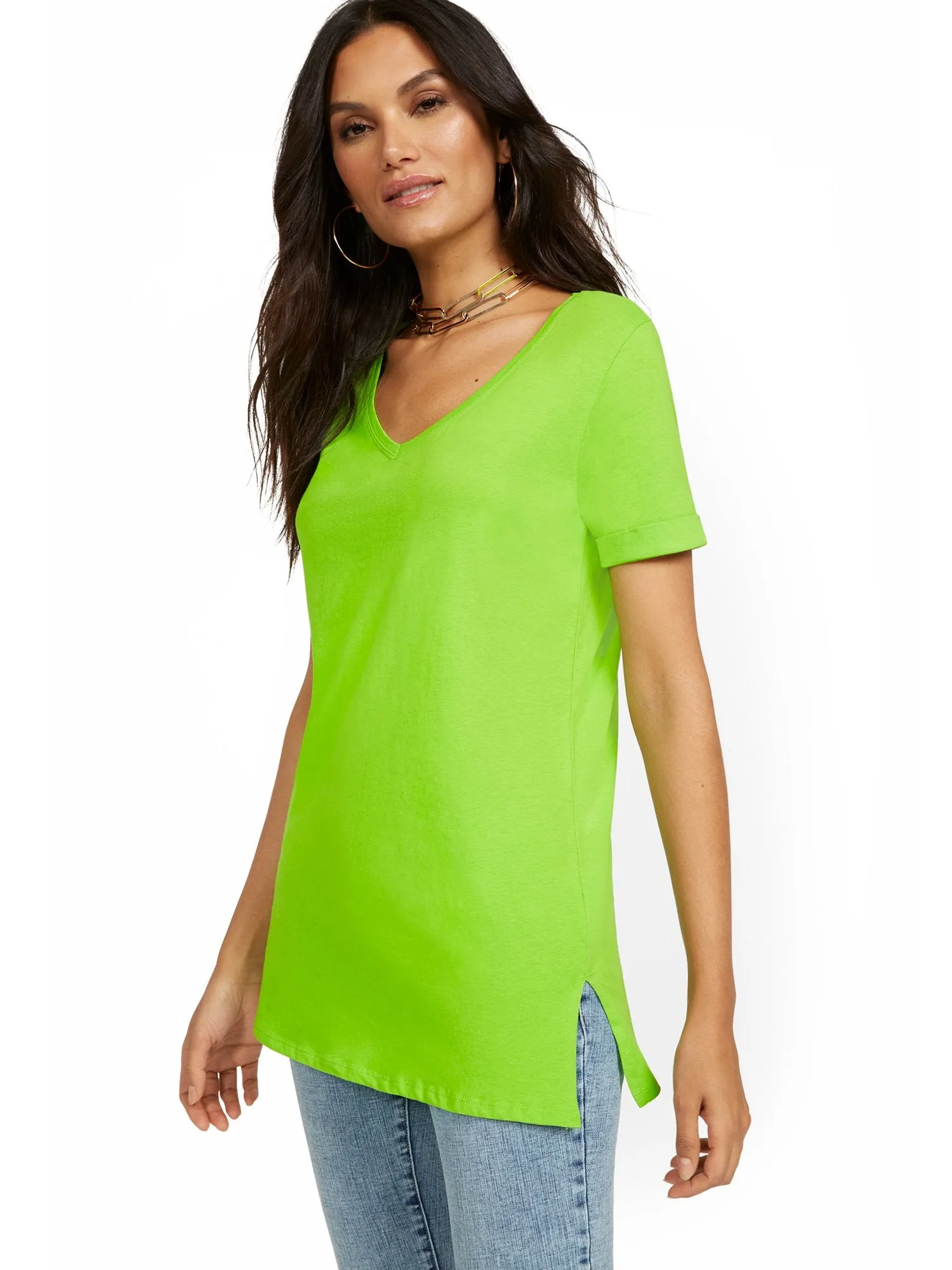 V-Neck Perfect Tunic Tee