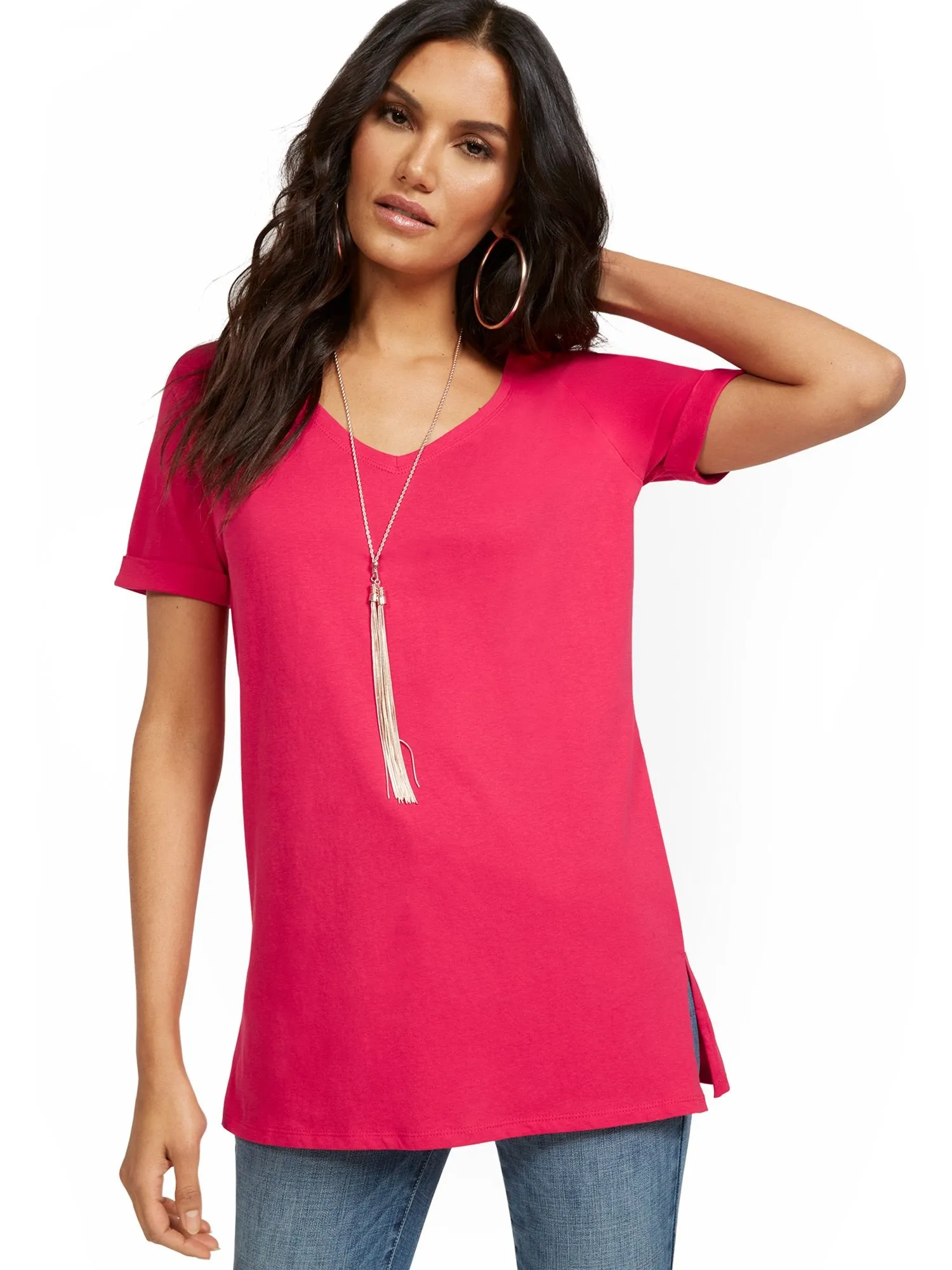 V-Neck Perfect Tunic Tee