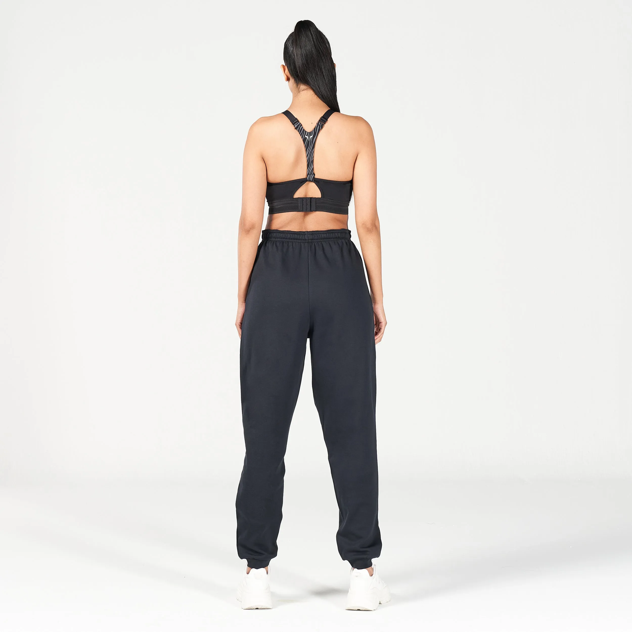 Waistband Surprise Joggers - Black