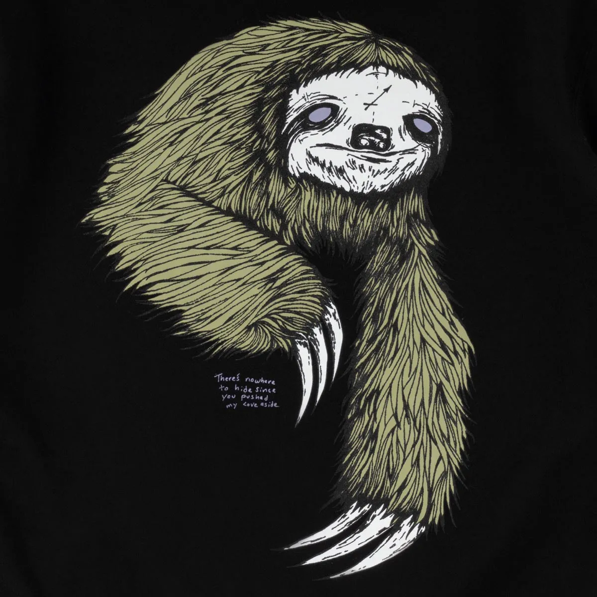 Welcome Sloth Hoodie - Black/Sage