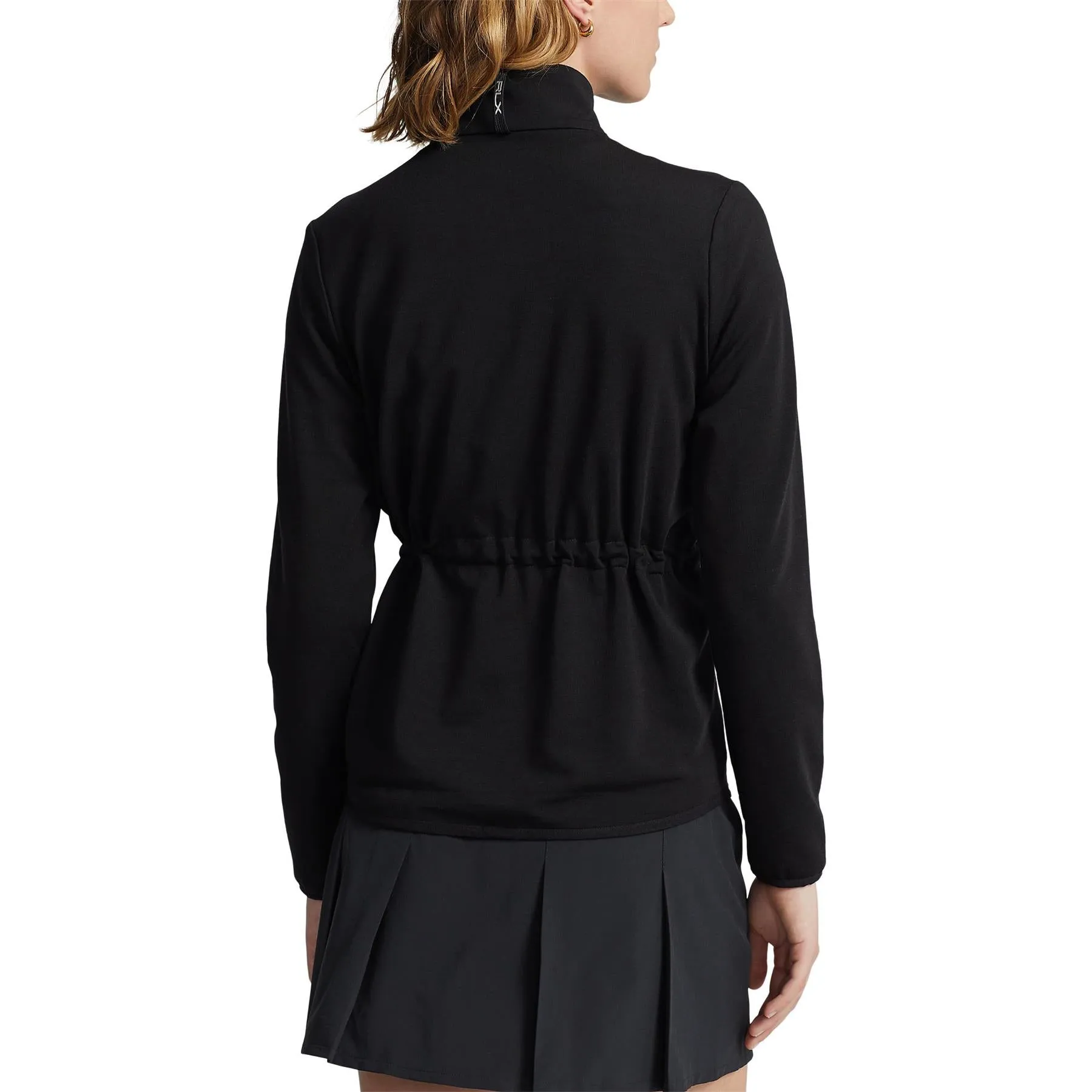 Womens Quilted Hybrid Zip-Up Jacket Polo Black - SS23