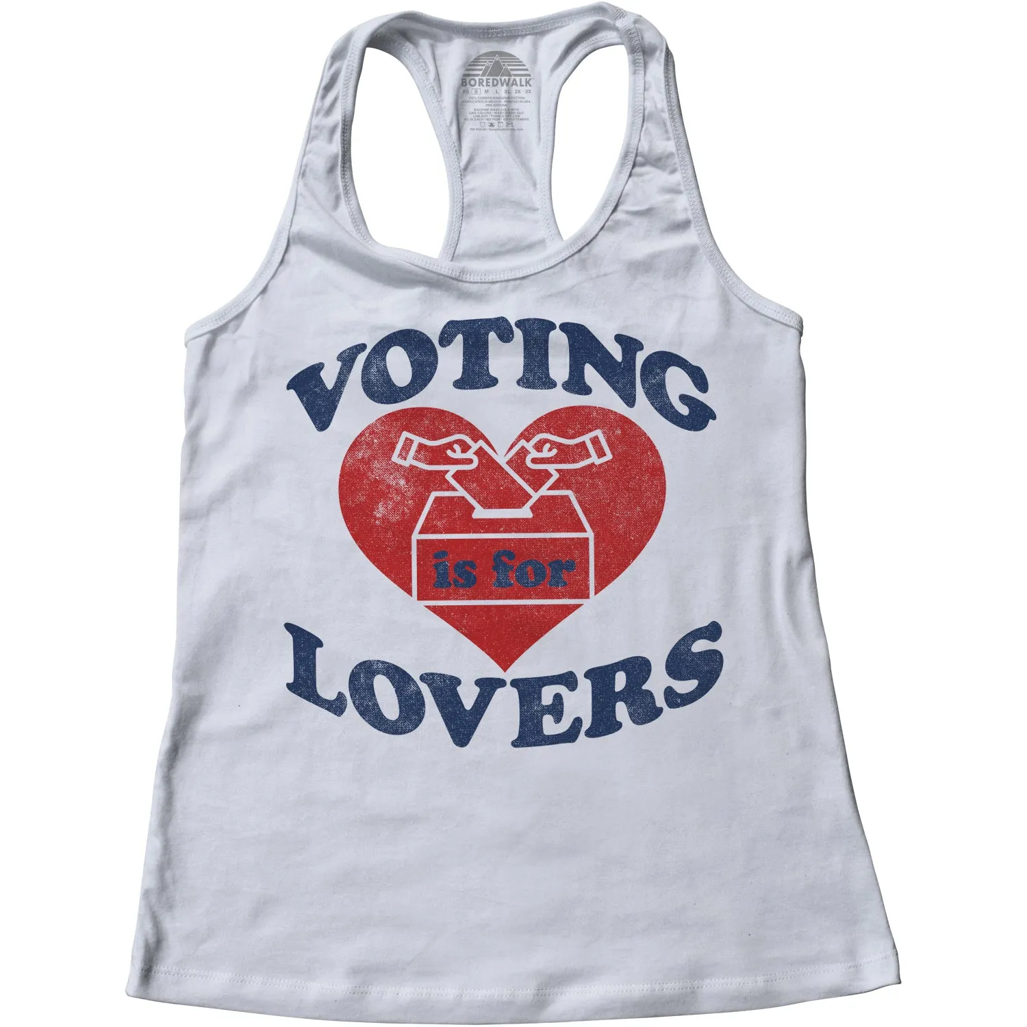 Women's Voting Is For Lovers Racerback Tank Top