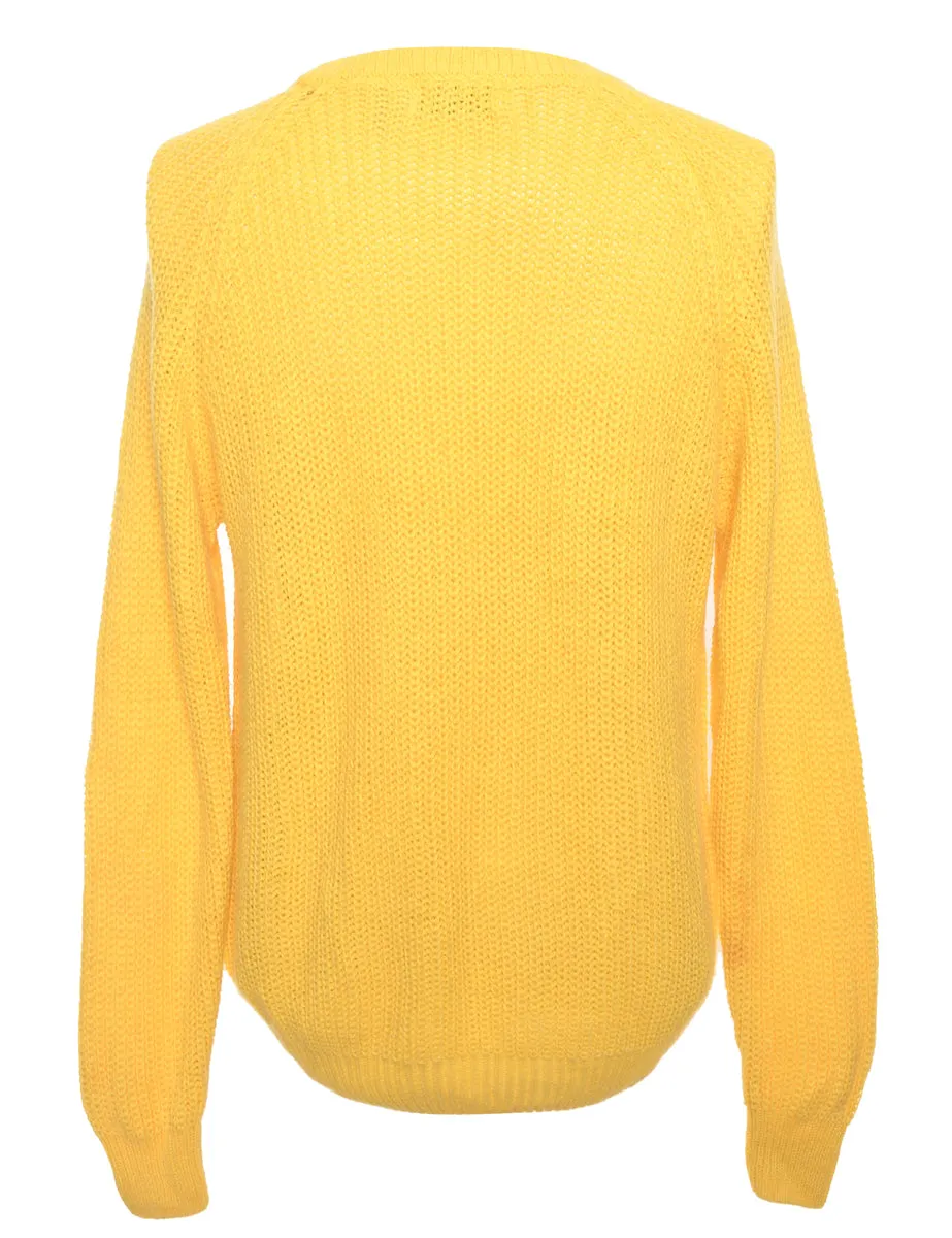 Yellow Long Sleeved Jumper - M