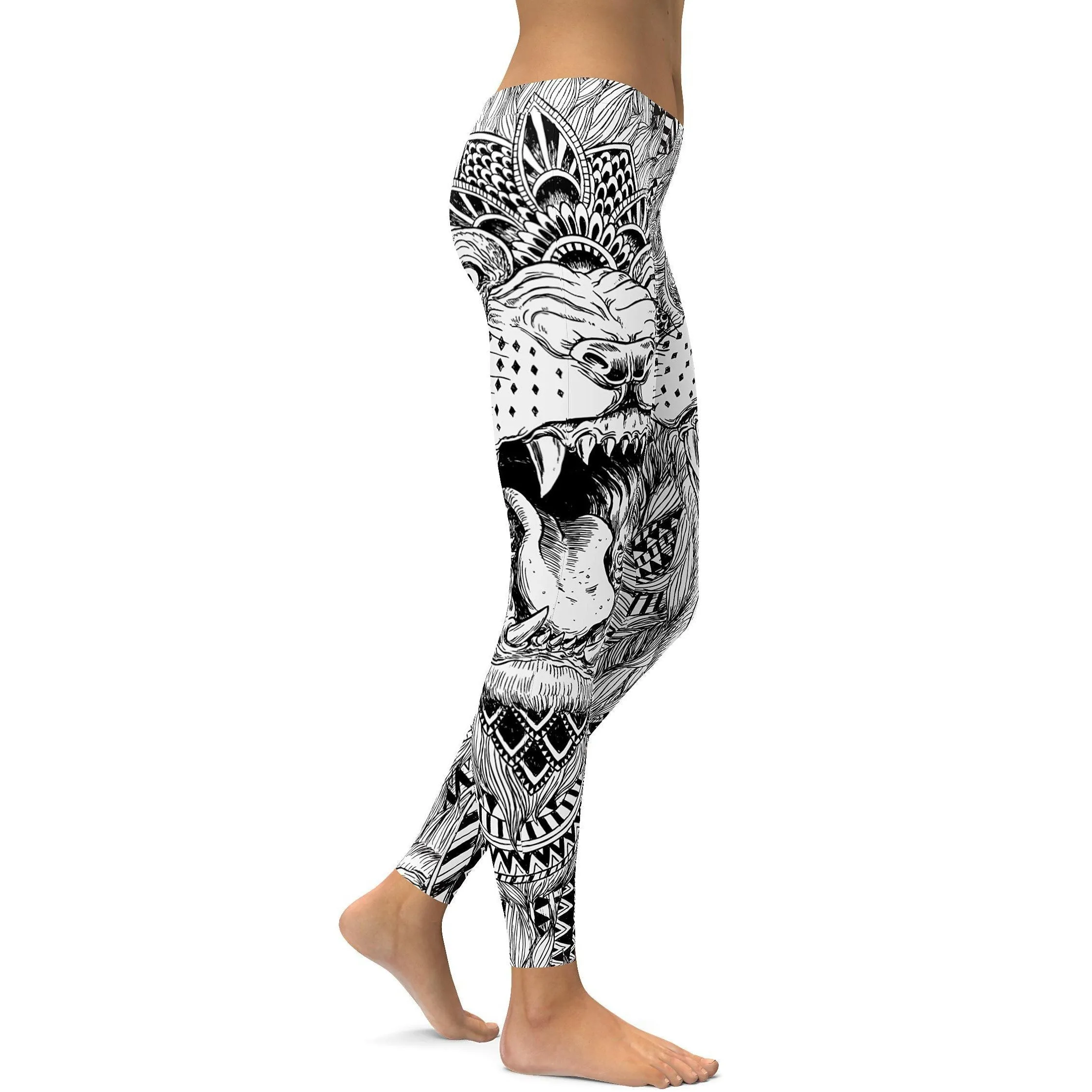 Zentangle Lion Leggings